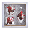 Kurt Adler 80MM Glass Transparent Cardinal Ball, Onion and Teardrop Shaped Ornaments, 3-Piece Set