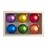 Kurt Adler 80MM Glass Matte Pride 6-Piece Ball Ornament Set