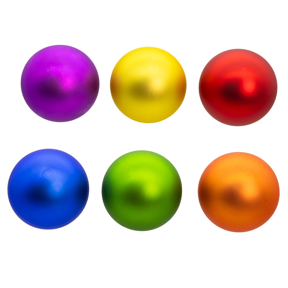 Kurt Adler 60MM Glass Rainbow Ball 12-Piece Ornament Set