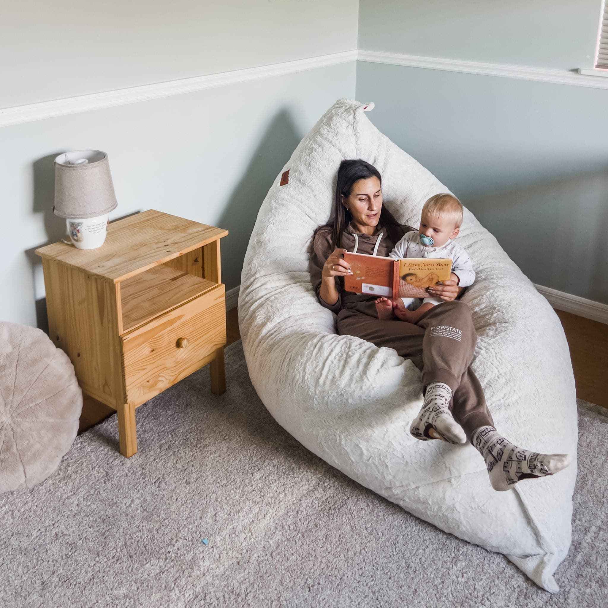 CordaRoy's Faux Fur Convertible Bean Bag Chair