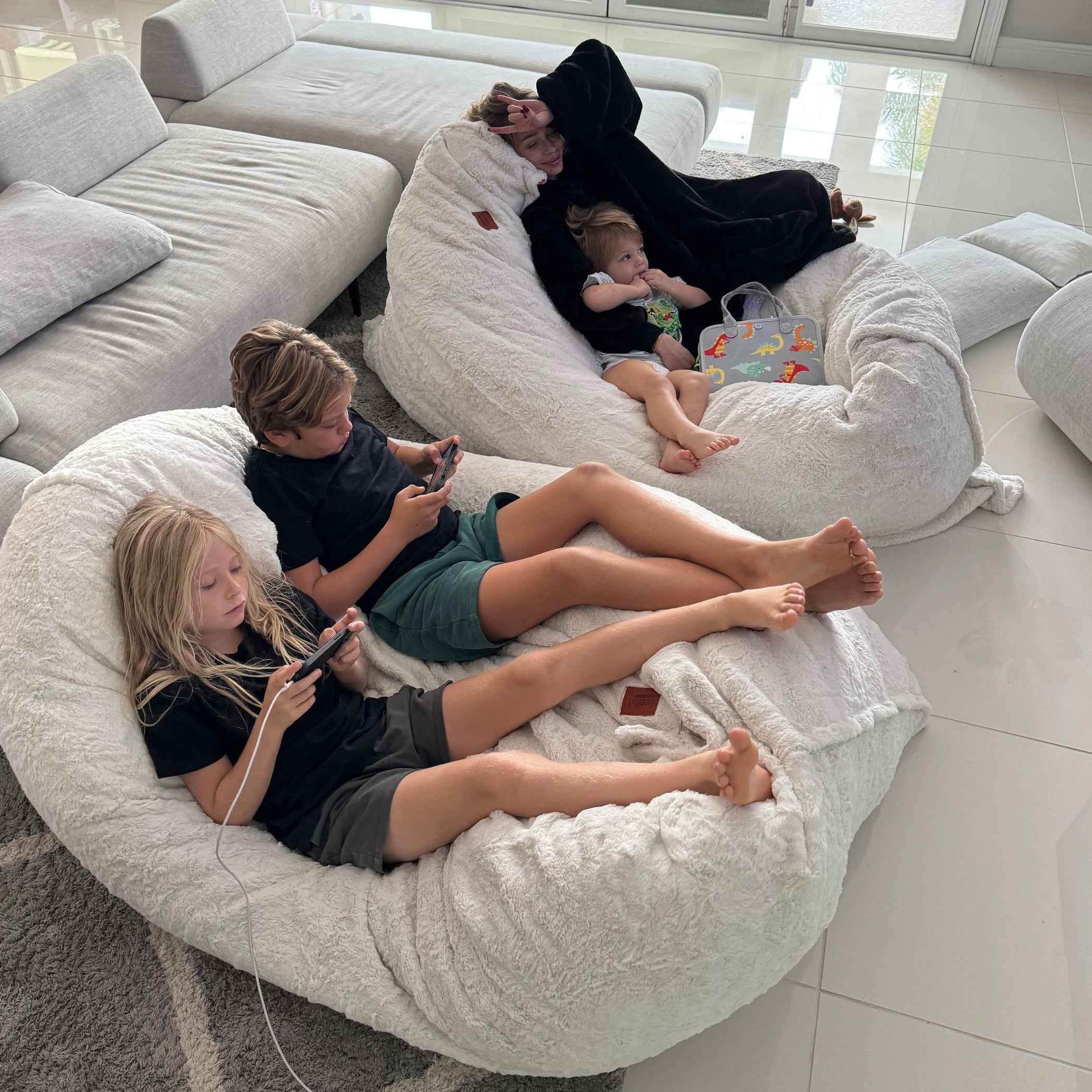 CordaRoy's Faux Fur Convertible Bean Bag Chair