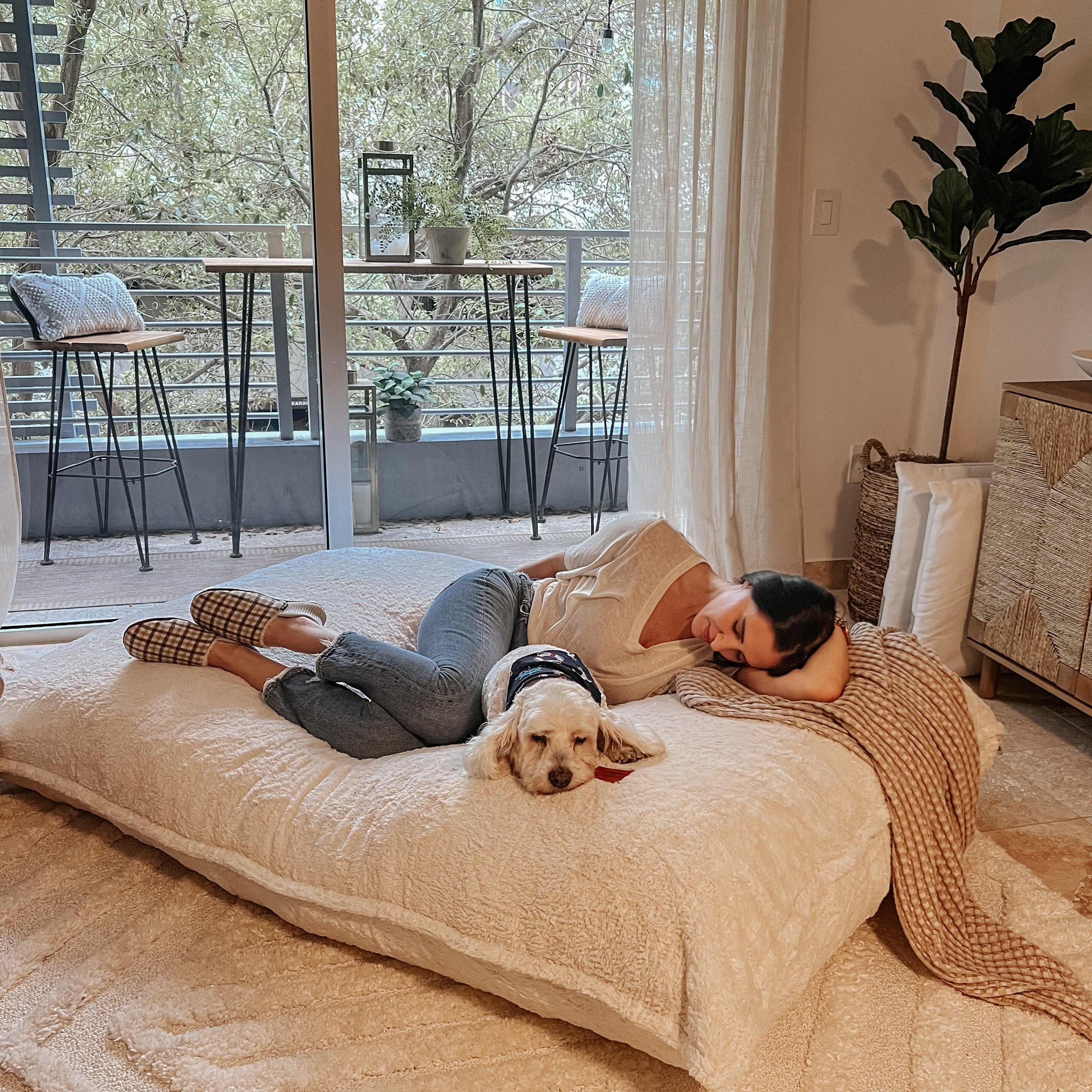 CordaRoy's Faux Fur Convertible Bean Bag Chair