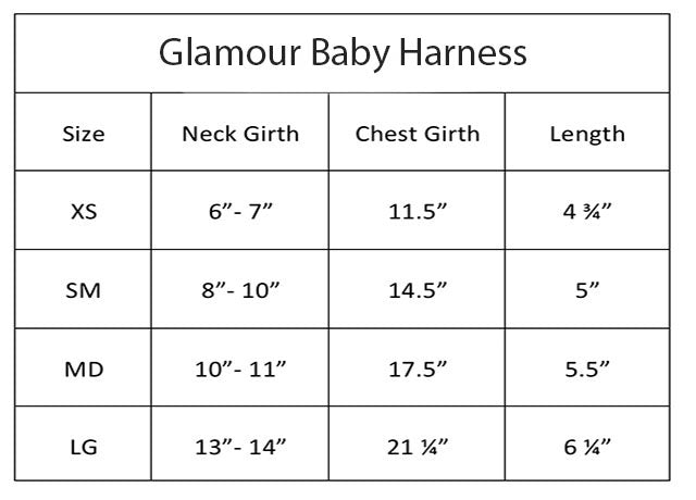 Glamour Baby Dog Harness-Snow White