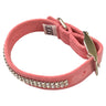 Glamour Girl Ultrasuede Collar w/ Swarovski Crystal, Bubblegum