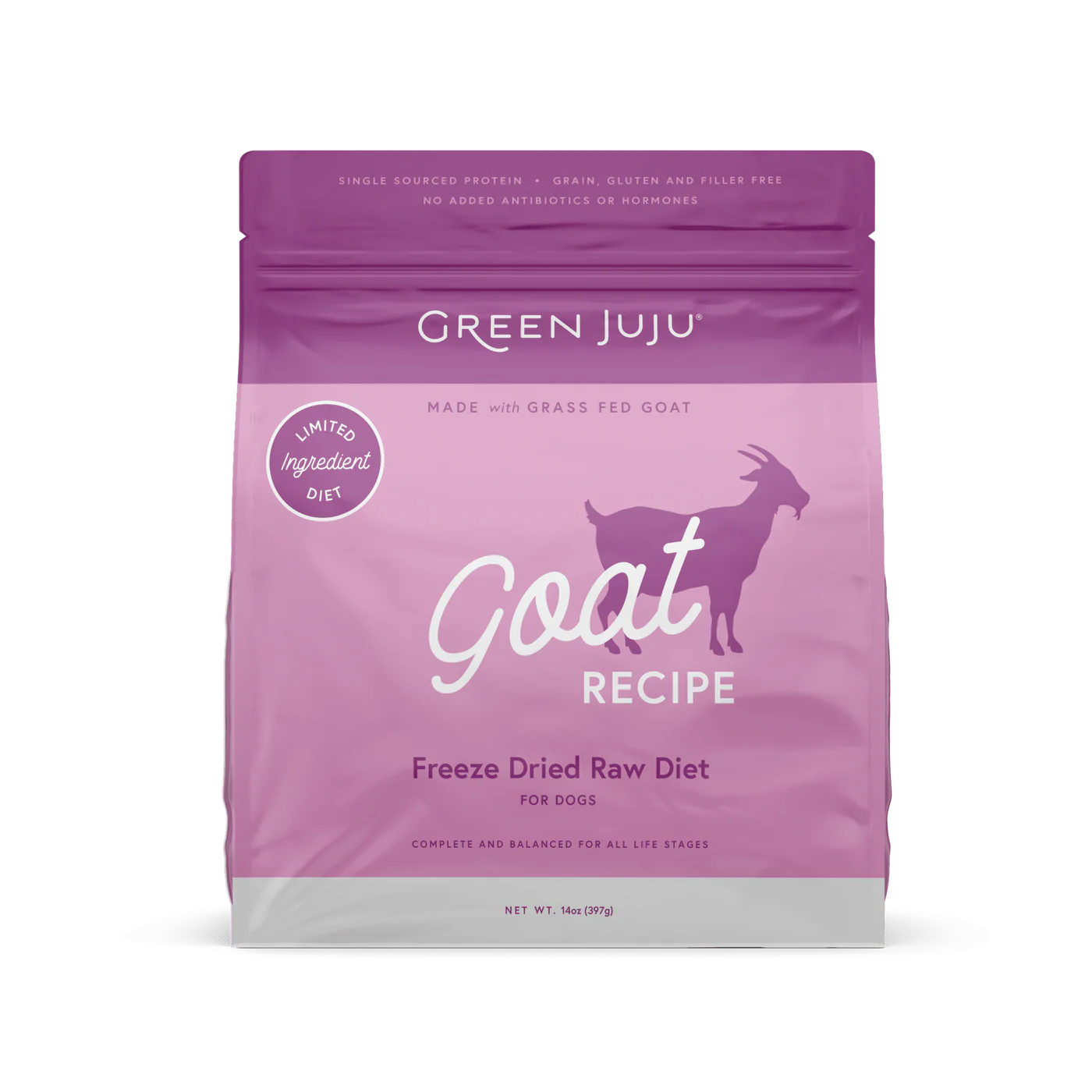Green Juju Goat Recipe Freeze Dried Dog Food (14OZ)