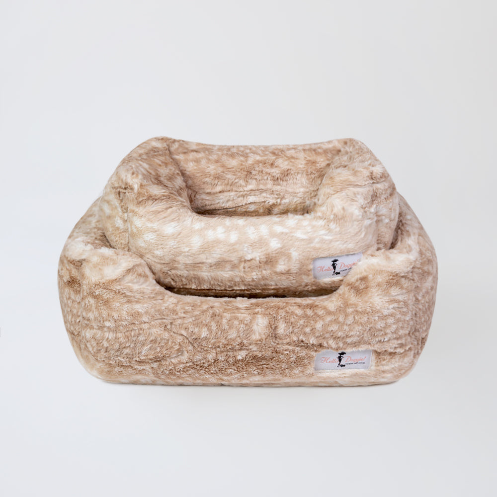 Hello Doggie Cashmere Ultra-Plush Leopard Dog Bed