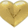 Gold Sequin Heart  - Patch