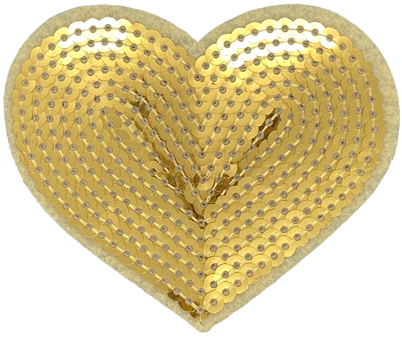Gold Sequin Heart - Patch