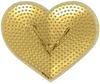 Gold Sequin Heart  - Patch