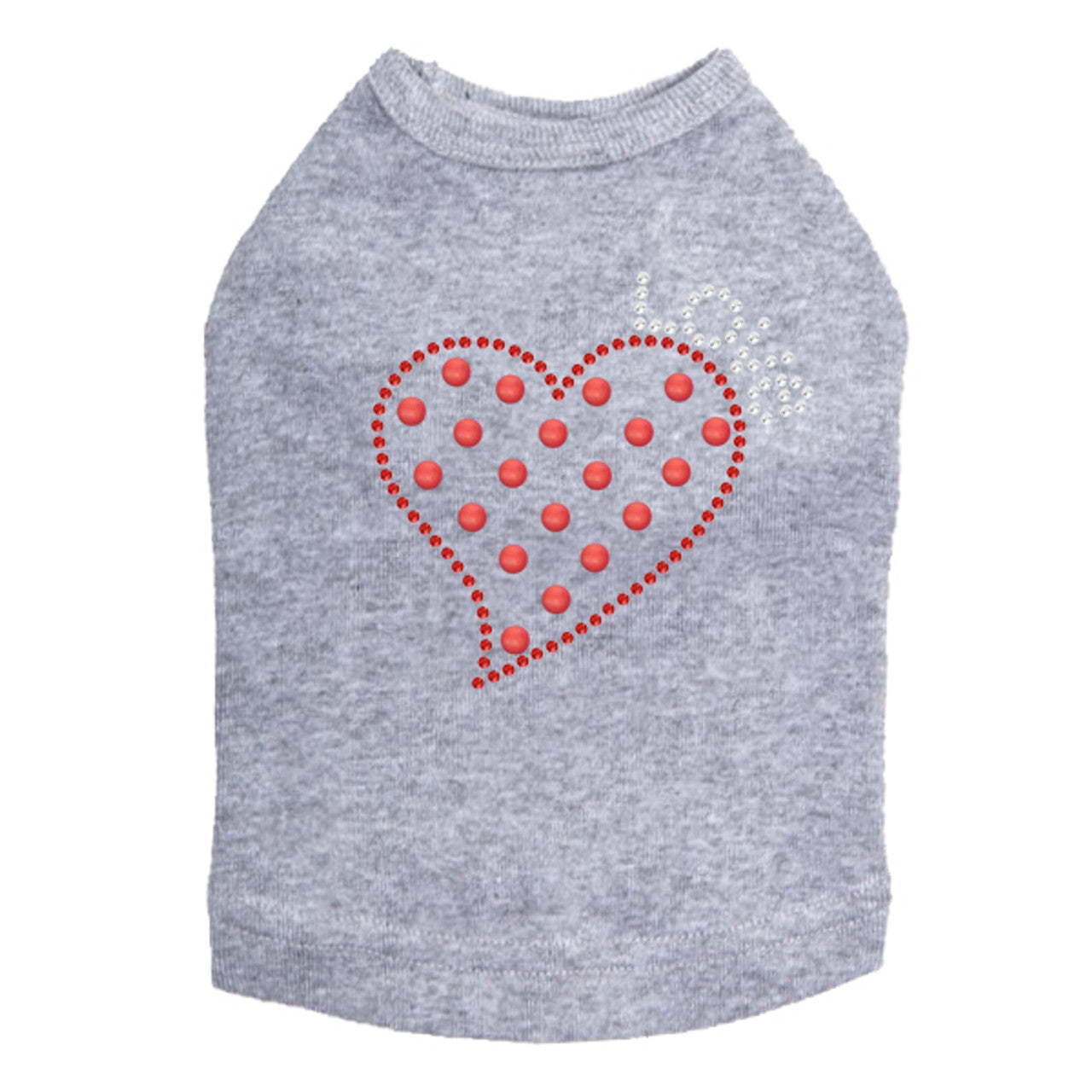 Small Love Polka Dot Heart - Dog Tank