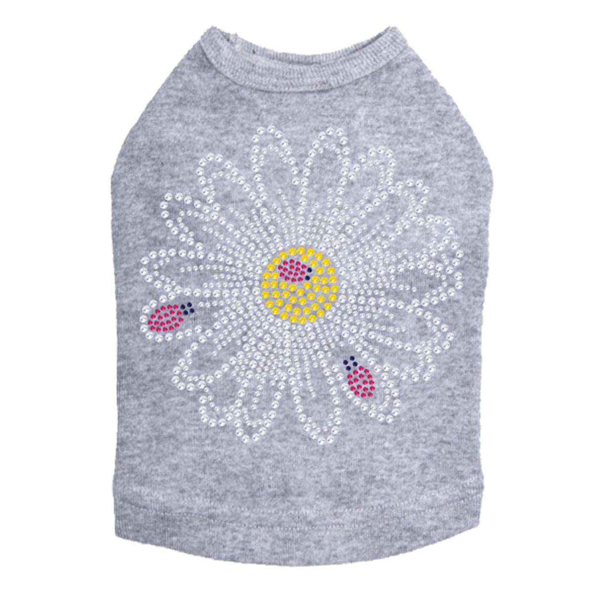 Large Daisy with Lady Bugs - Dog Tank