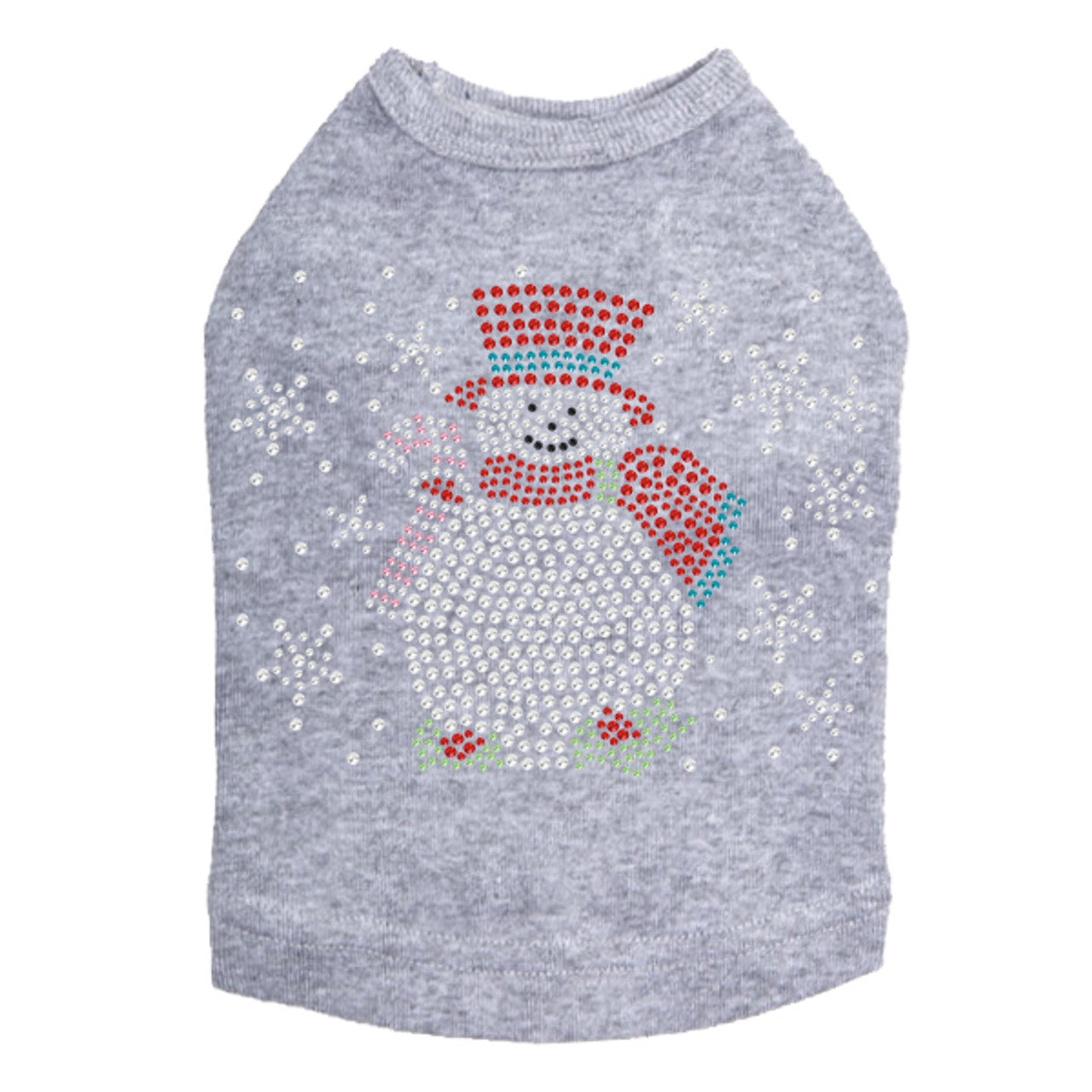 Snowman with Snowflakes & Candy Canes - Dog Tank