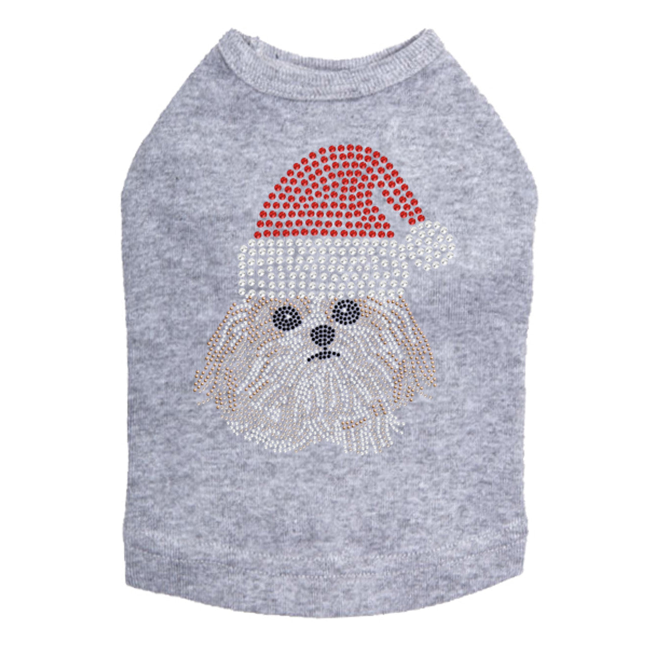 Shih Tzu with Santa Hat - Dog Tank