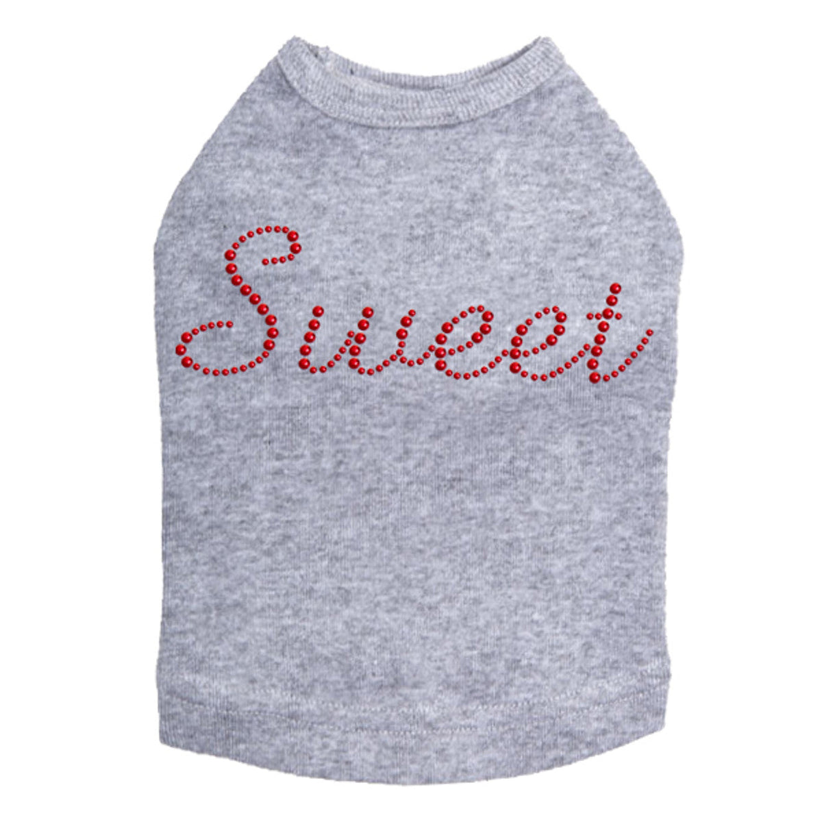 Sweet (Red Rhinestuds) - Dog Tank