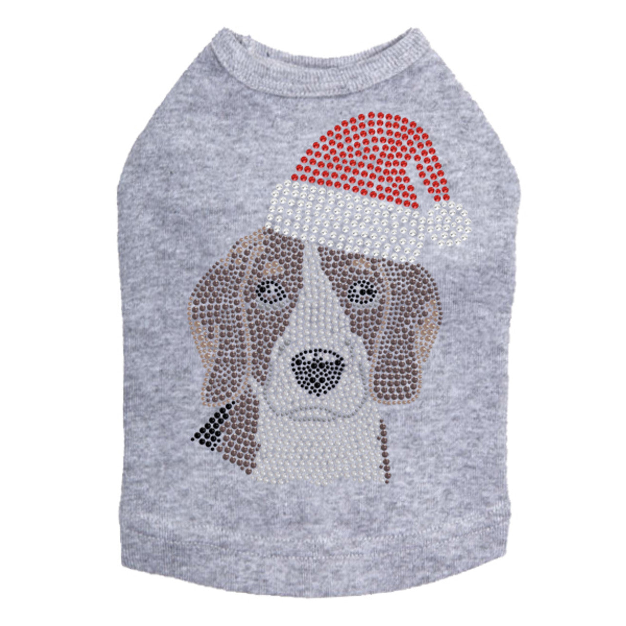 Beagle with Santa Hat - Dog Tank