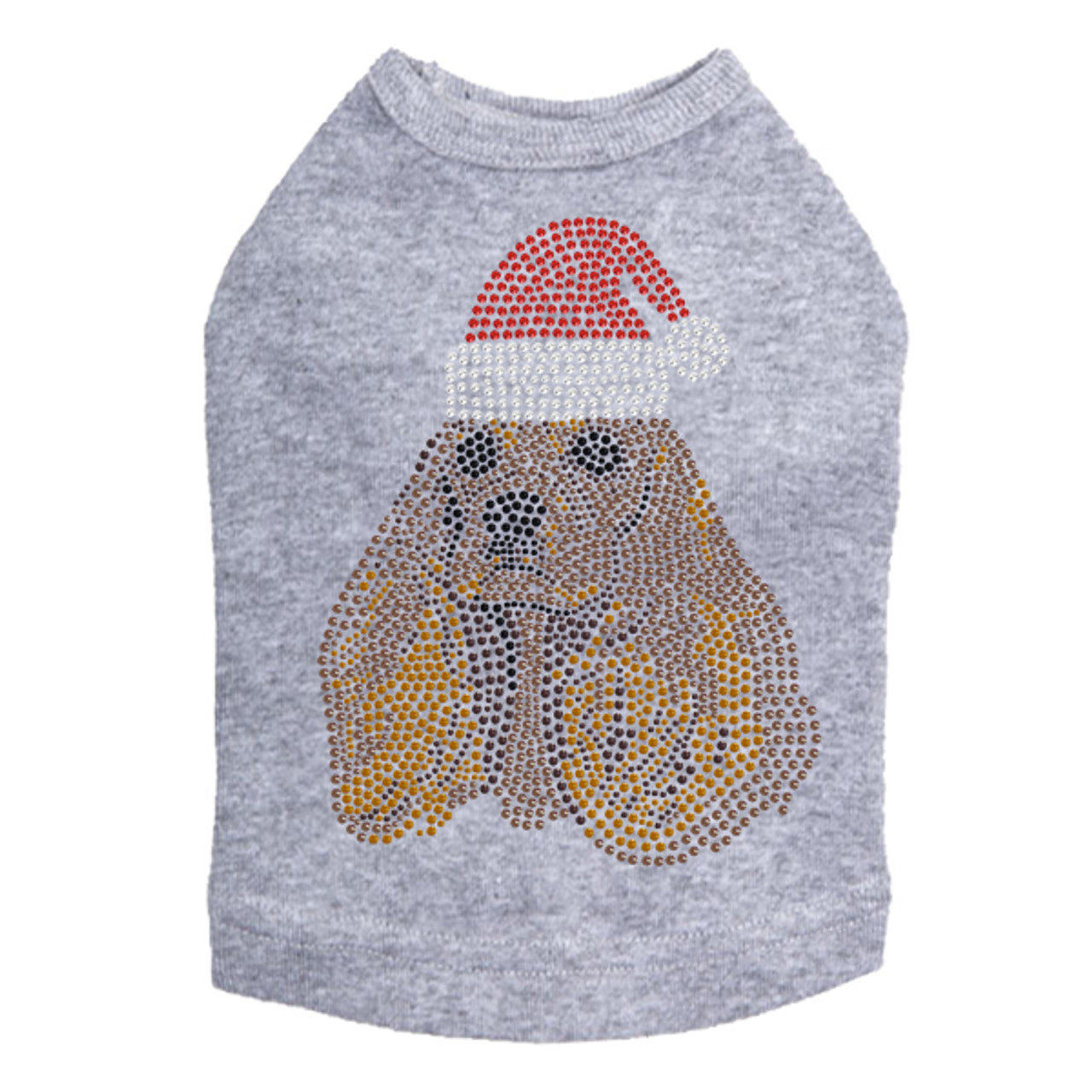 Cocker Spaniel with Santa Hat - Dog Tank