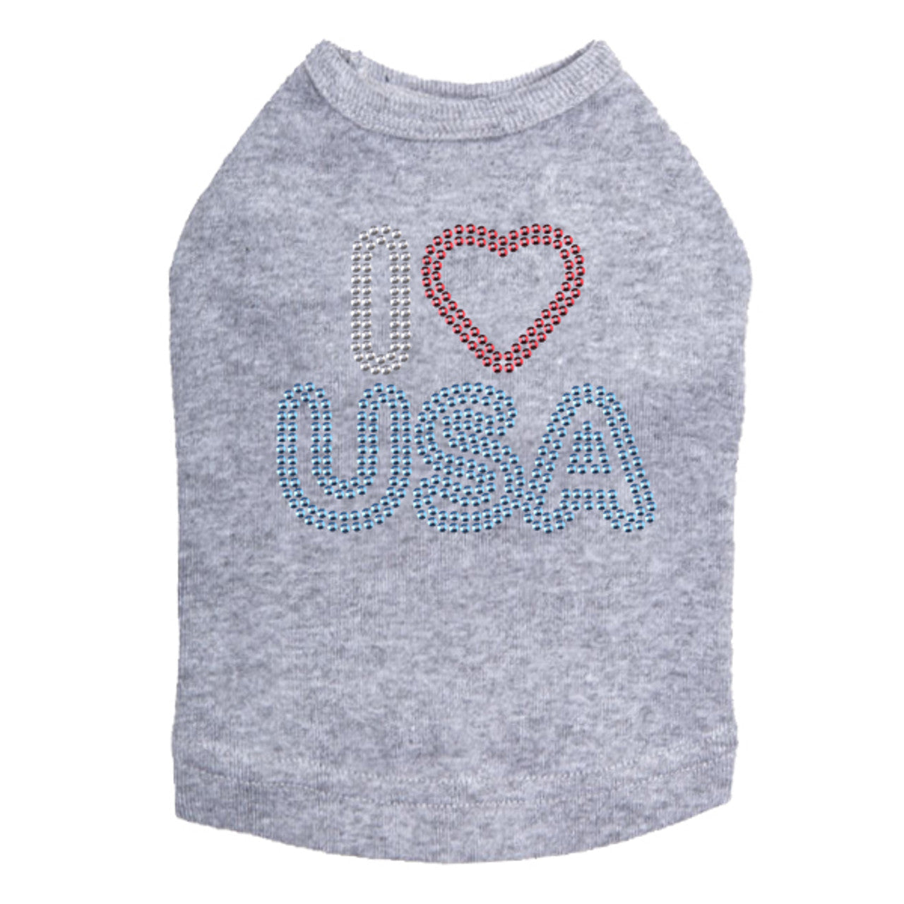 I Love USA 2- Dog Tank