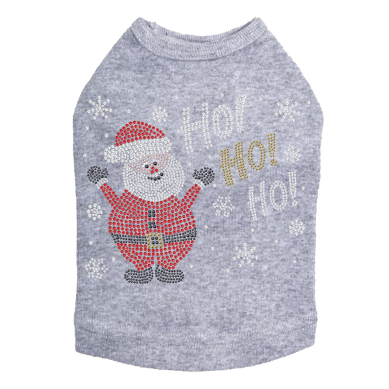 Ho Ho Santa with Snowflakes - Dog Tank