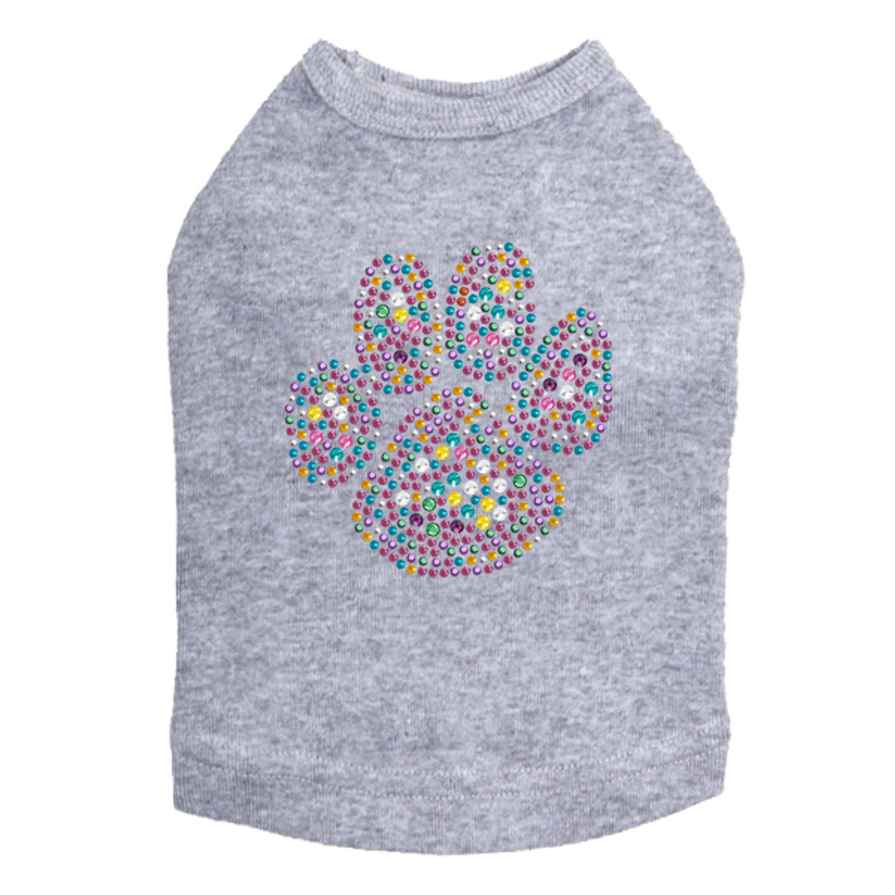 Multicolor Paw - Dog Tank