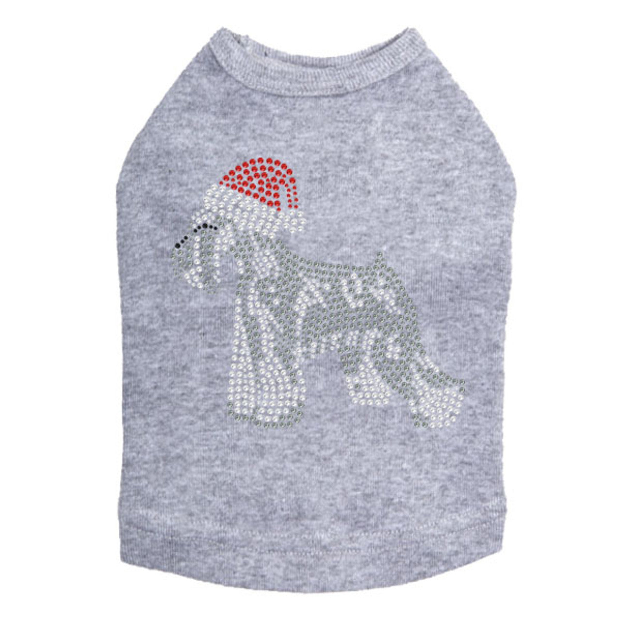 Schnauzer with Santa Hat - Dog Tank