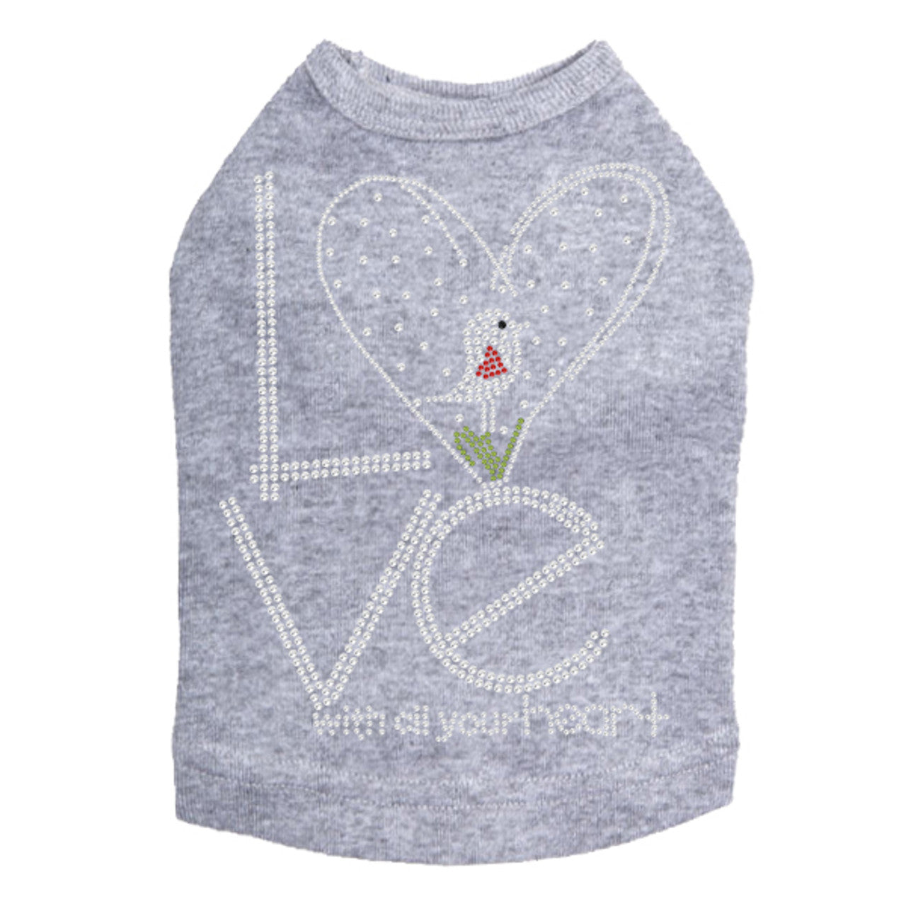 Love With All Your Heart Love Bird - Dog Tank