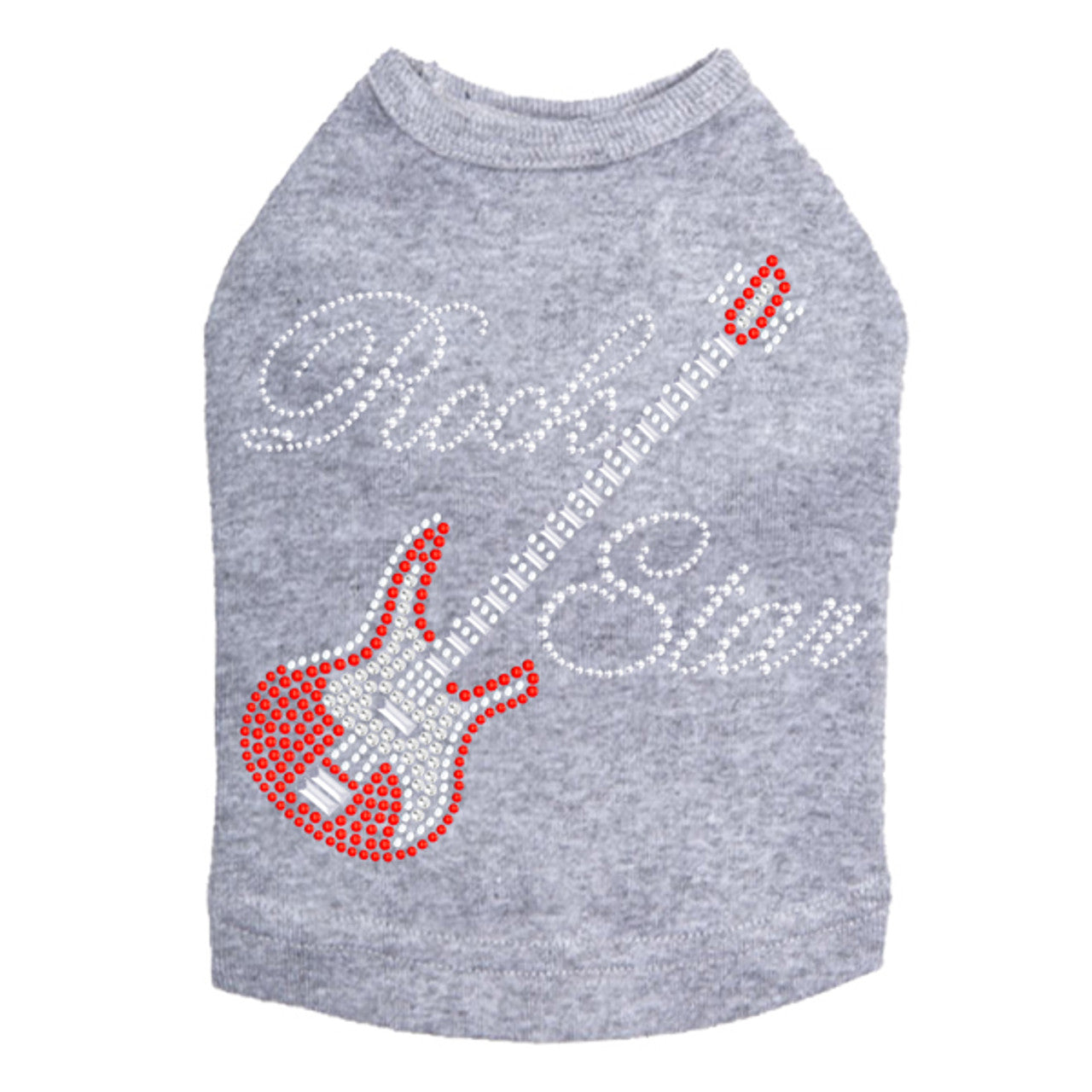 Guitar Red (Austrian crystal) & Rock Star - Dog Tank