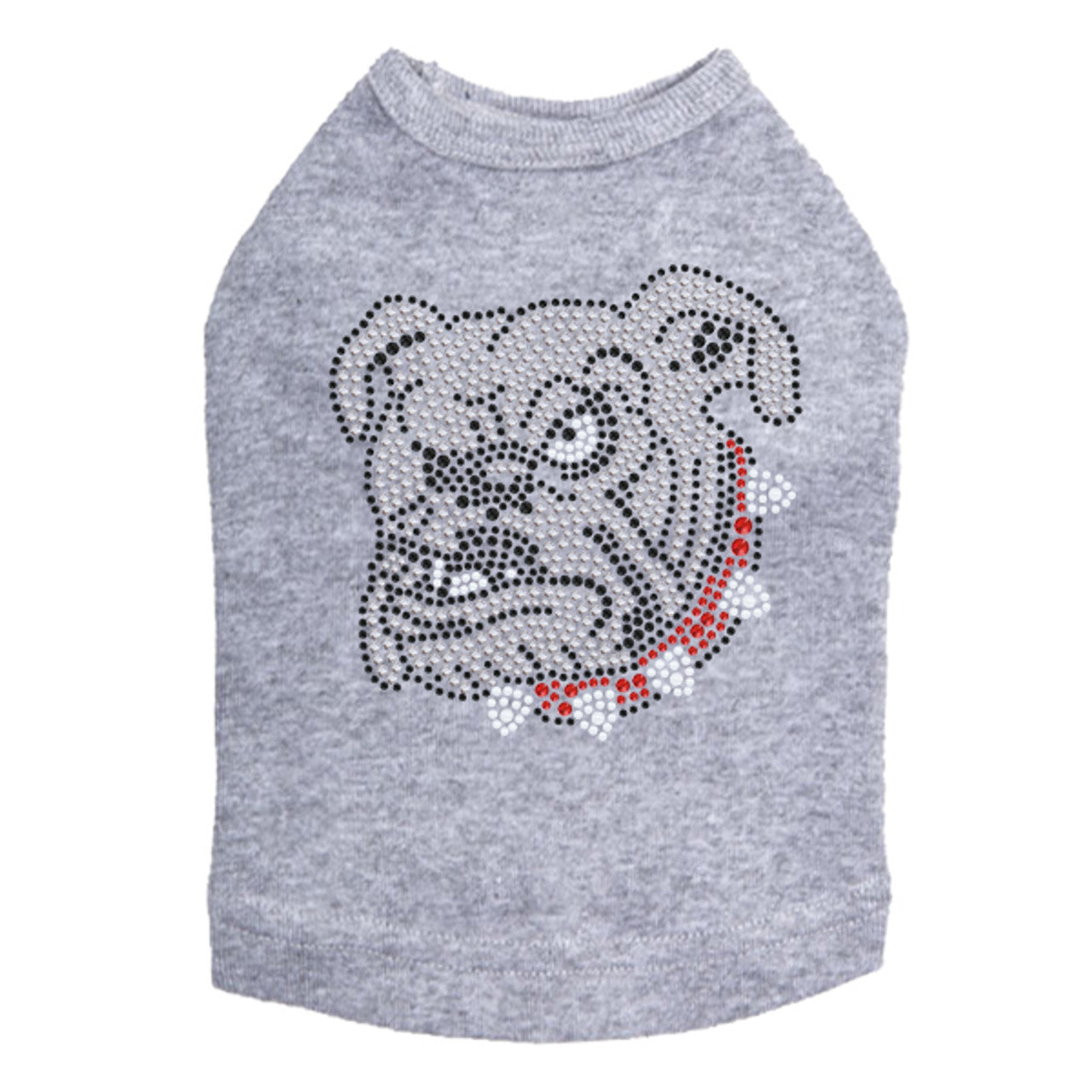 Bulldog Face (White) - Dog Tank