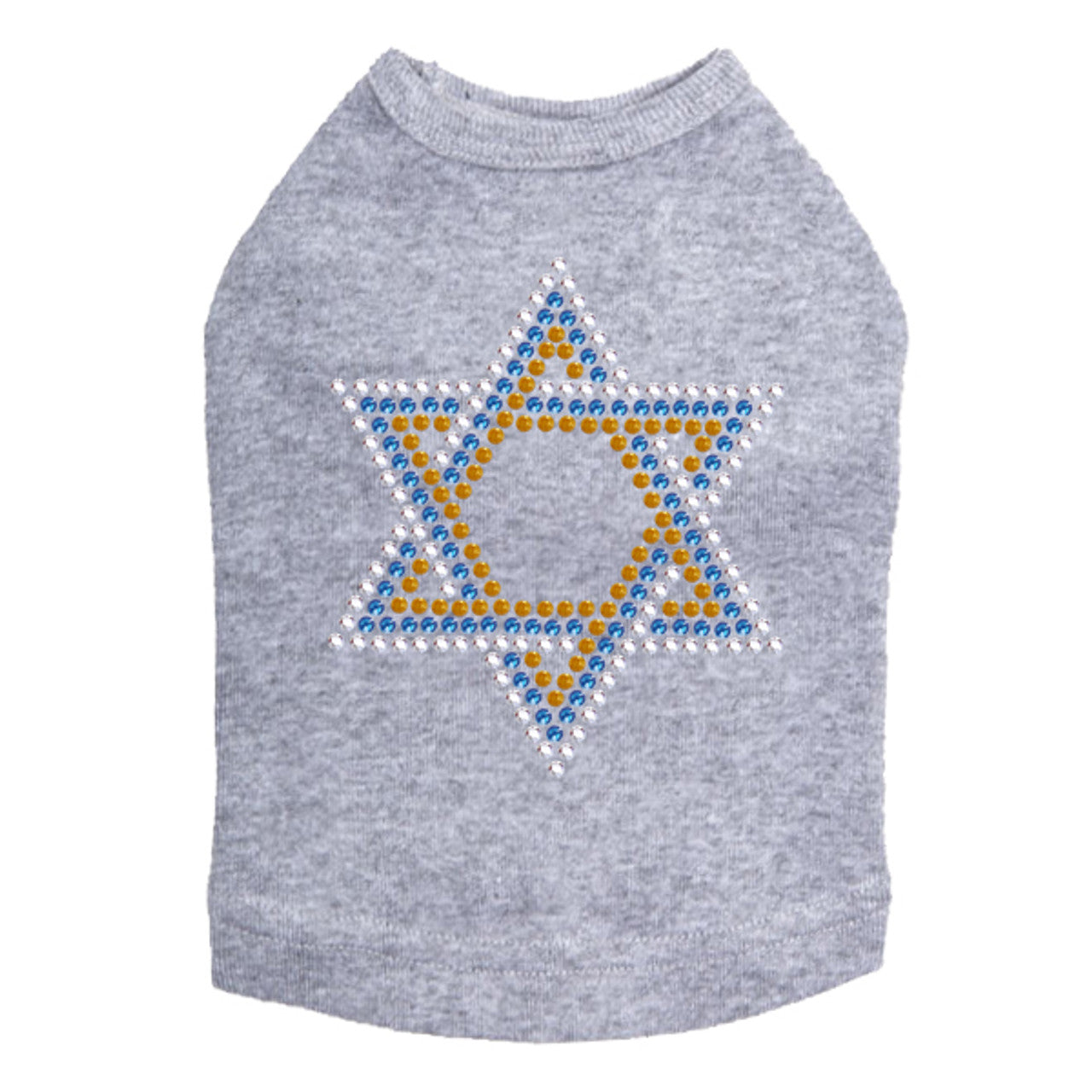 Star of David - Small (Blue, Silver, & Gold) - Dog Tank