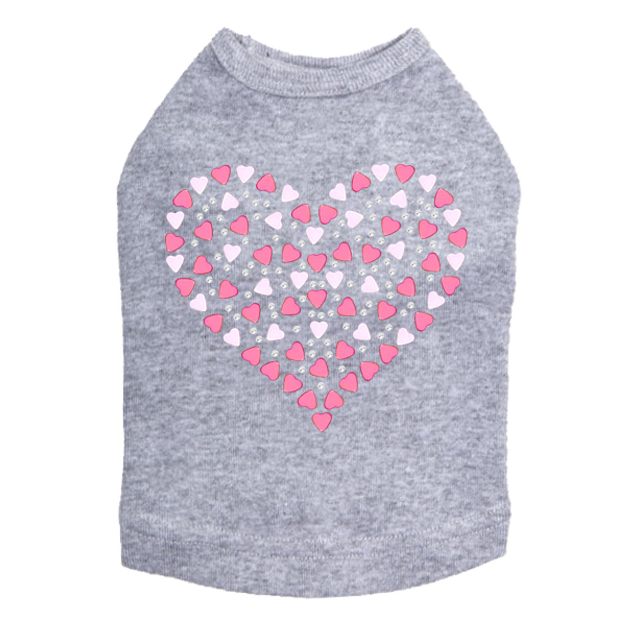 Pink Nailhead Hearts - Dog Tank