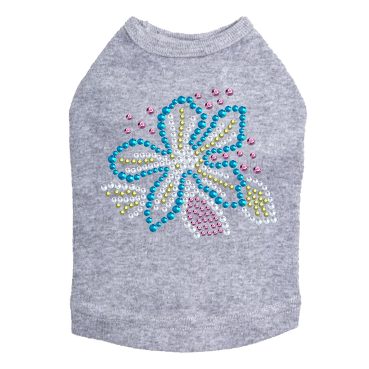 Turquoise Flower - Dog Tank