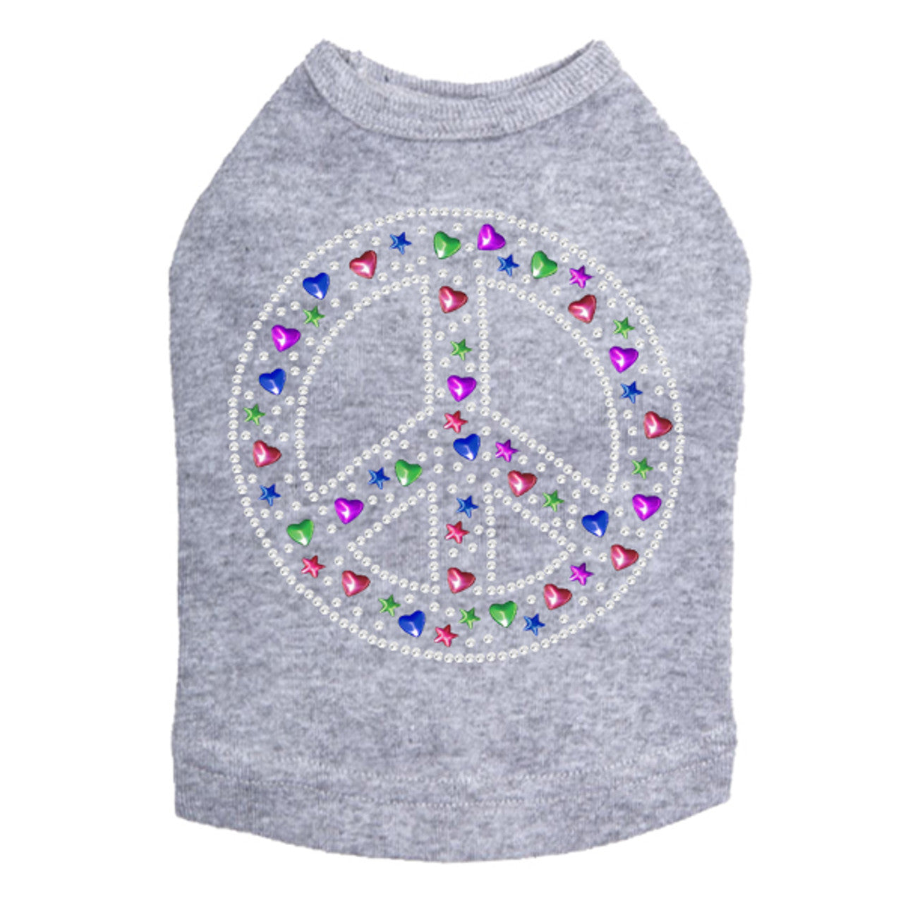 Peace Sign (Stars & Hearts) - Dog Tank