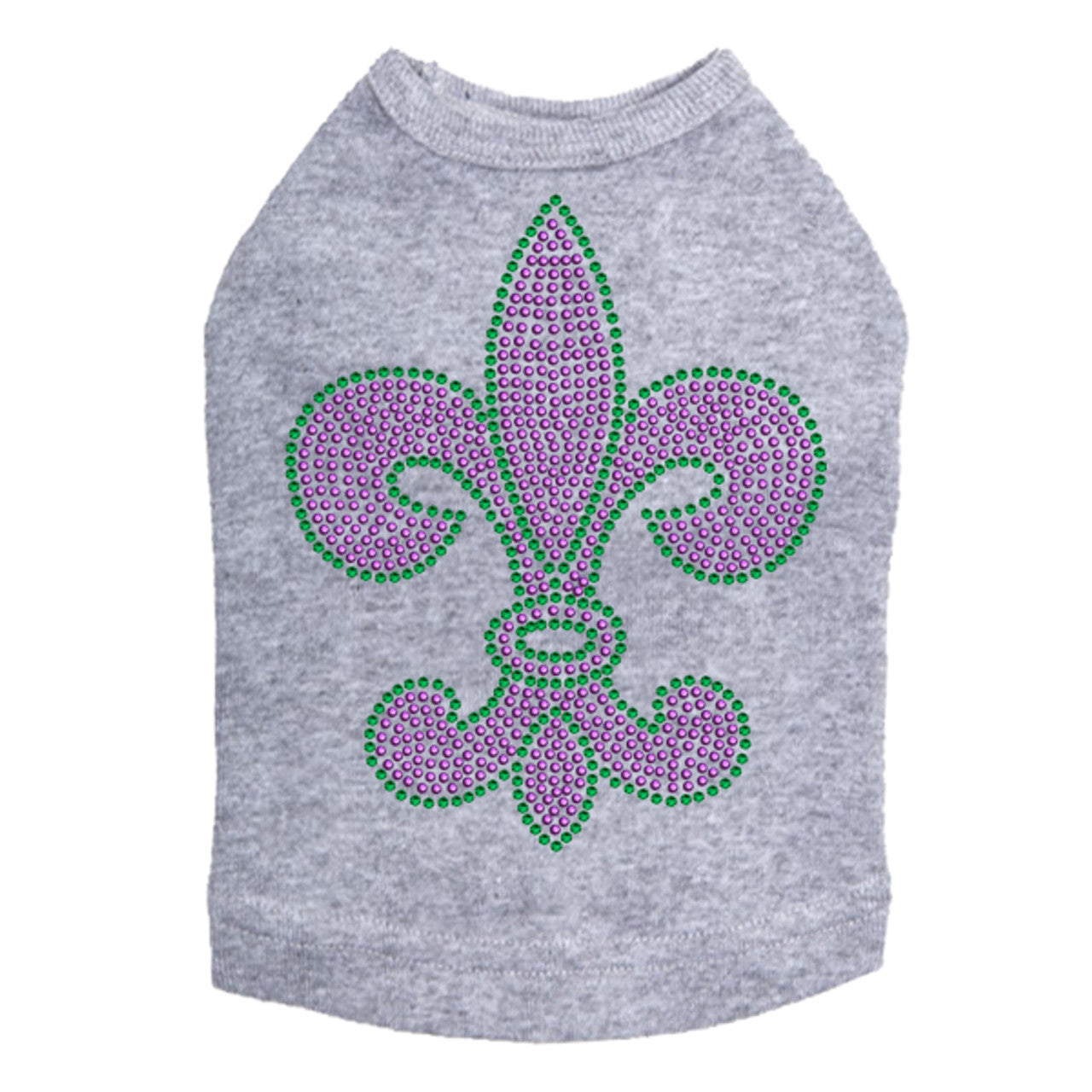 Fleur de Lis Purple & Green - Dog Tank