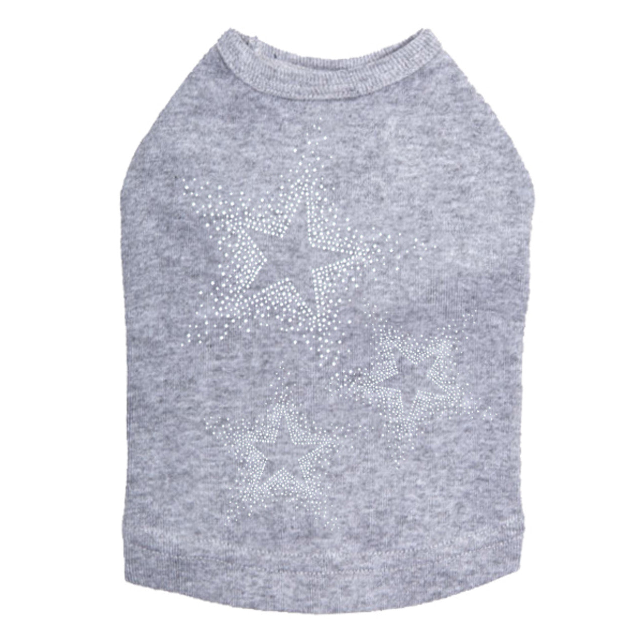 Three Stars (Clear Rhinestones) - Dog Tank