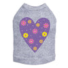 Purple Glitter Heart - Dog Tank