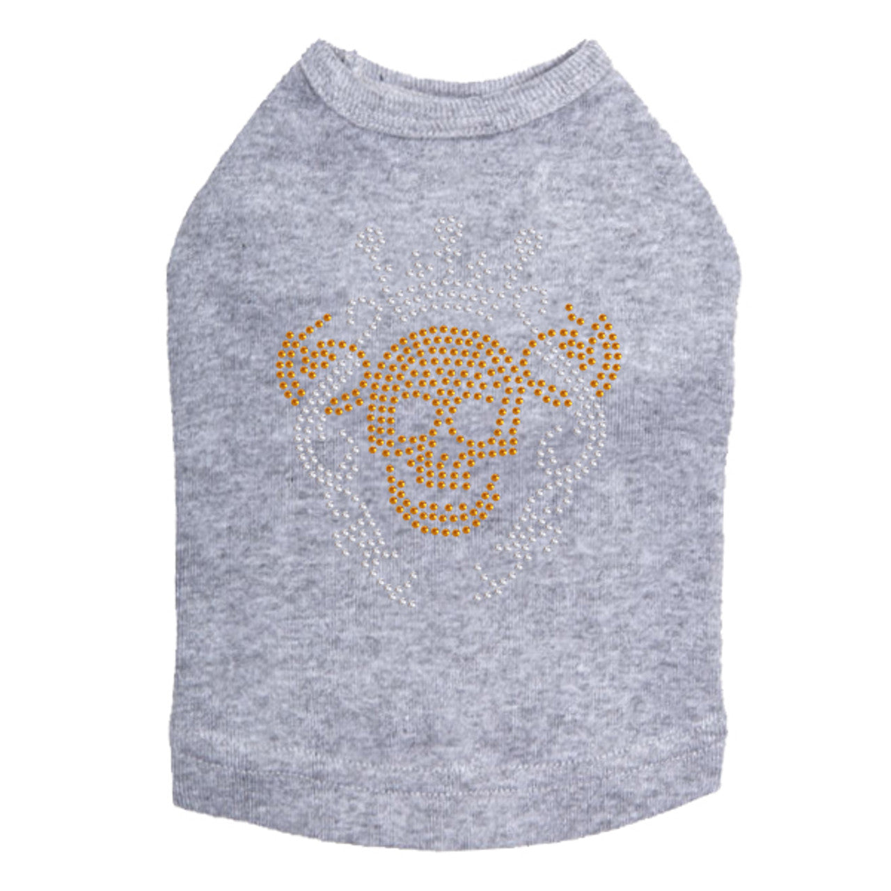 Gold Skull with Crown - Dog Tank