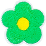 Small 5 Petal Flower (Green) - Patch