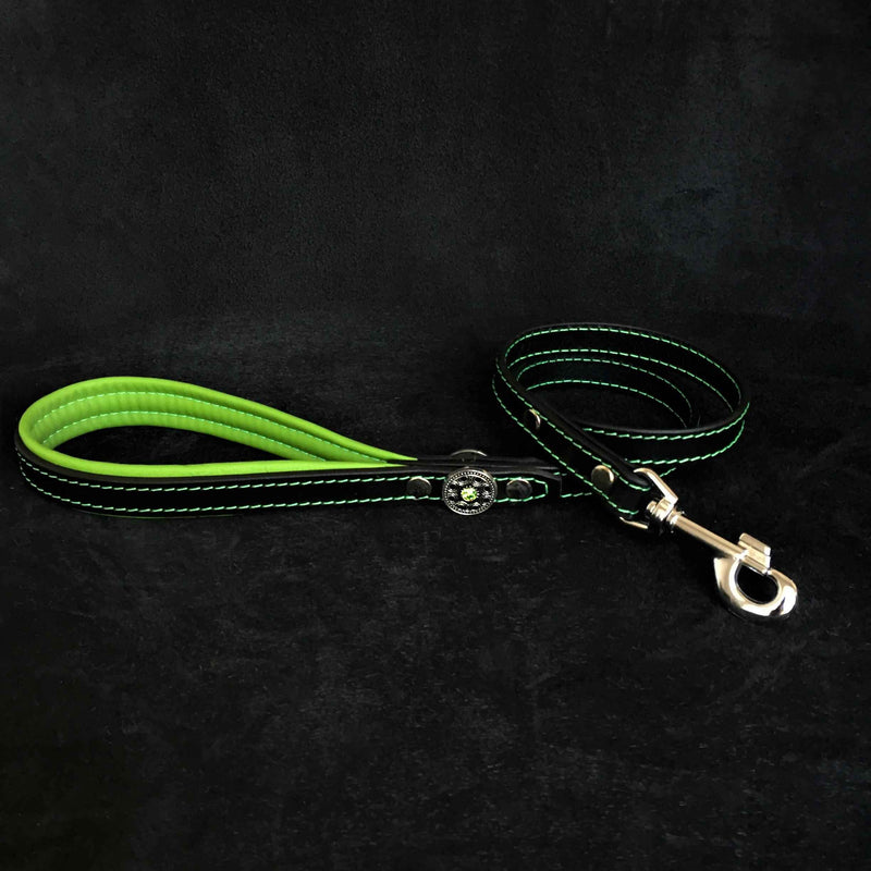 Bestia Bijou Leather Green Dog Leash