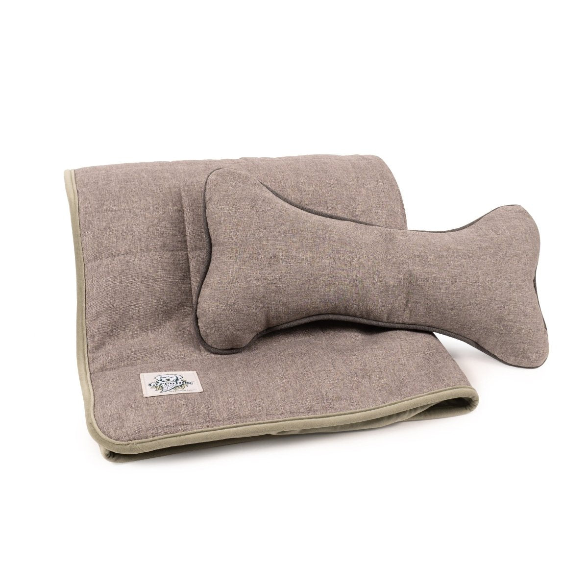 GreenDog Bone Pillow- Luxe Neutral premium pet product