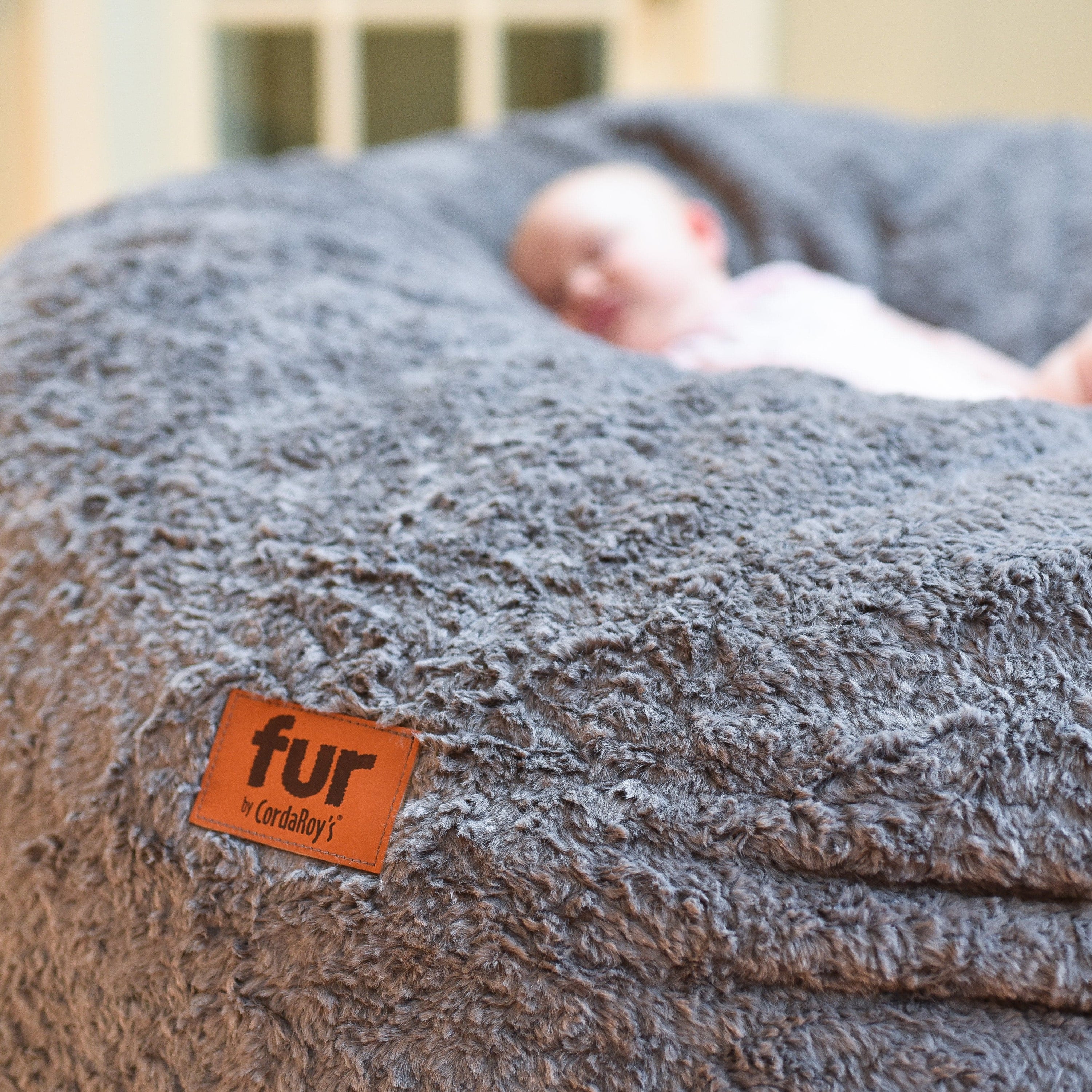 CordaRoy's Full Faux Fur Convertible Bean Bag Chair
