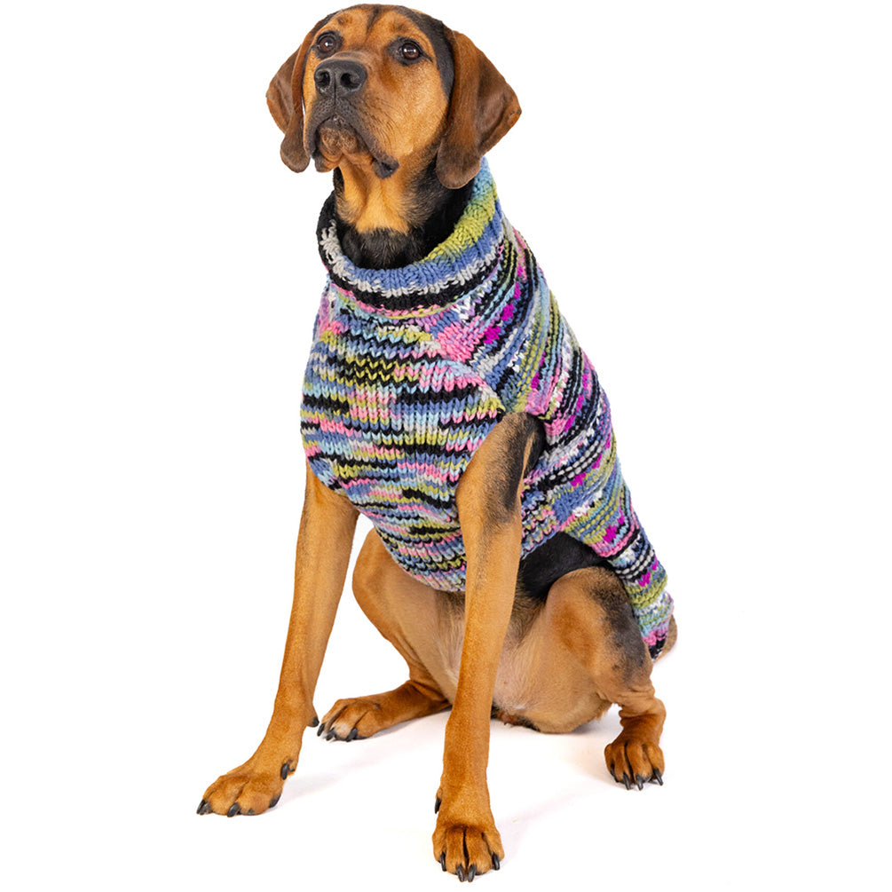 Chilly Dog Purple Woodstock Wool Dog Sweater