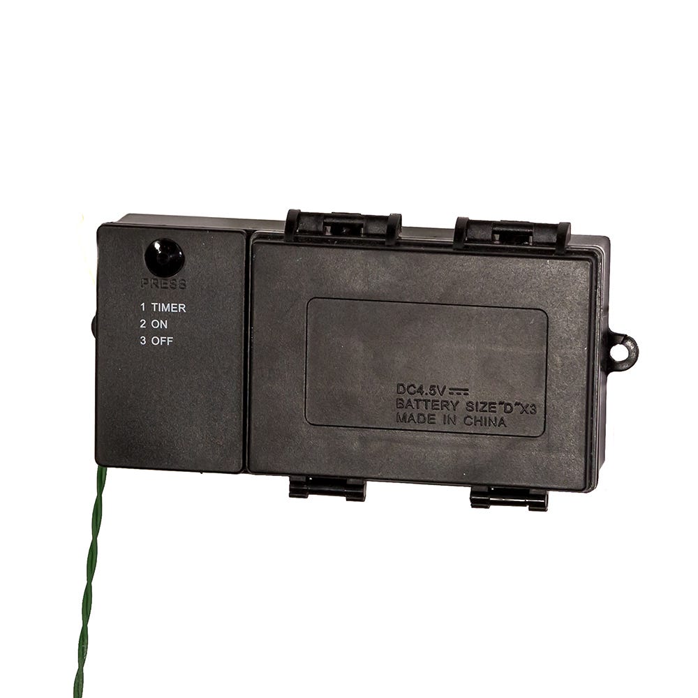 Kurt Adler 9-Foot Battery-Operated Warm White LED Vail Pine Garland