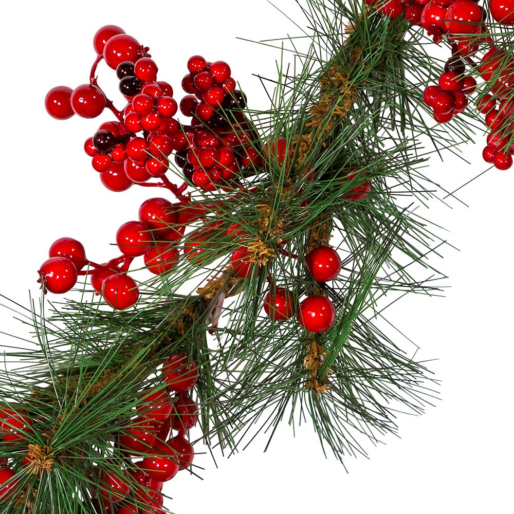 Kurt Adler 6-Foot x 12-Inch Berry Rope Garland