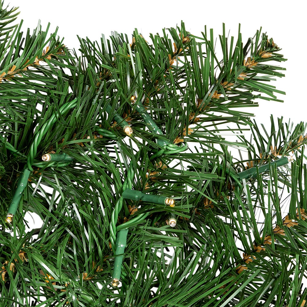 Kurt Adler 9-Foot Battery-Operated Prelit Warm White LED Noble Fir Garland