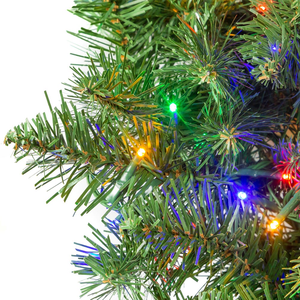 Kurt Adler 9-Foot Prelit Multicolored LED Noble Fir Garland