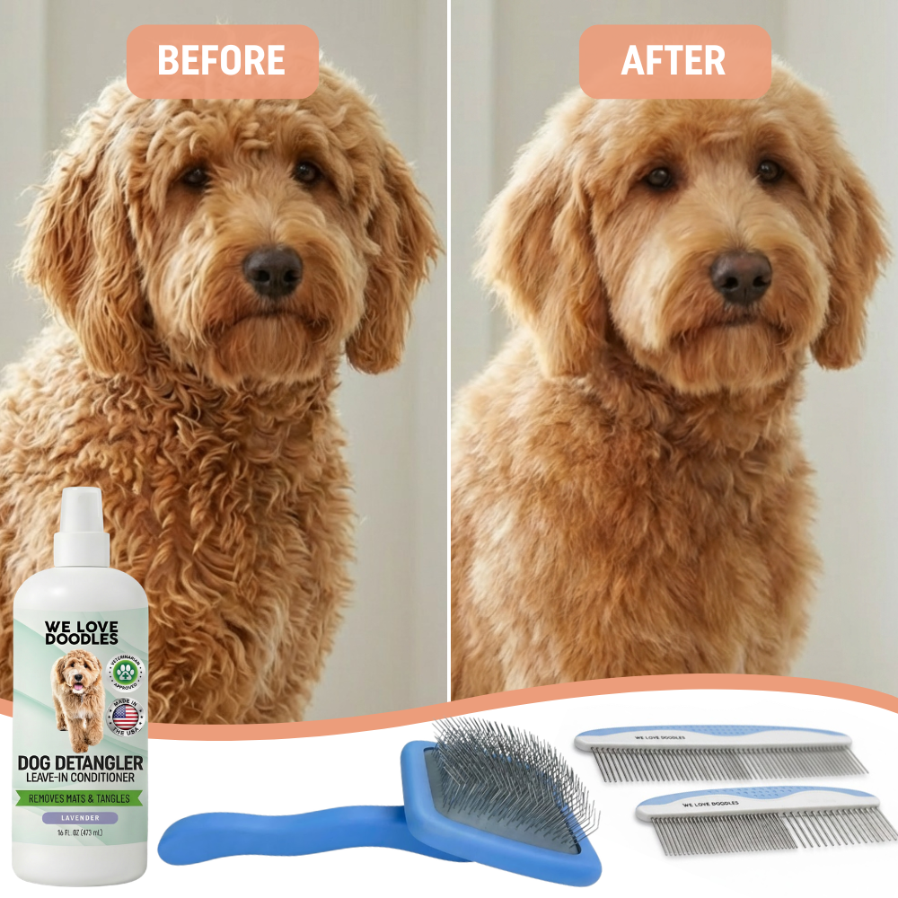 Lavender Grooming Starter Pack (Brush, Combs & Detangler)