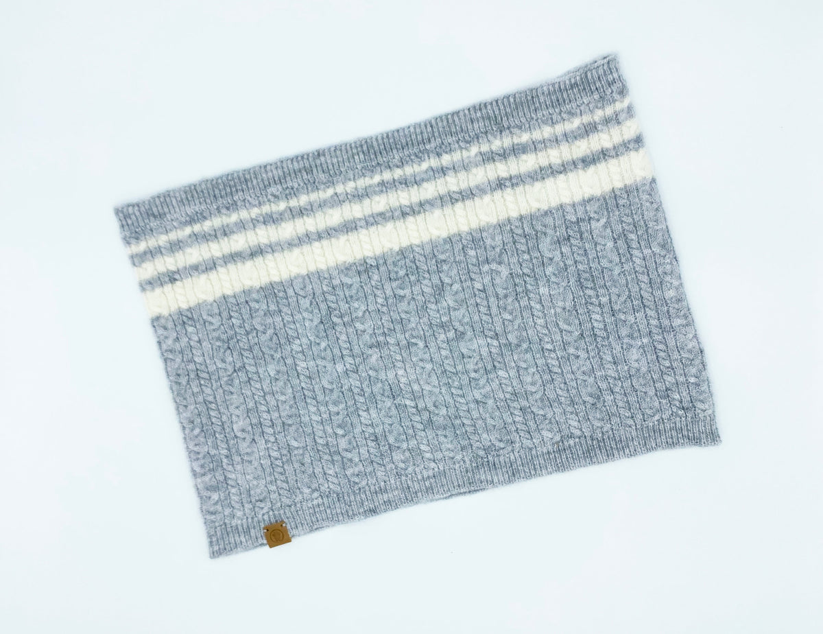 BESPOKE PAWS Cashmere Blend Scarf sets for Pets and their humans, Heather Grey - Wool Warm Winter Comfort BANDANA