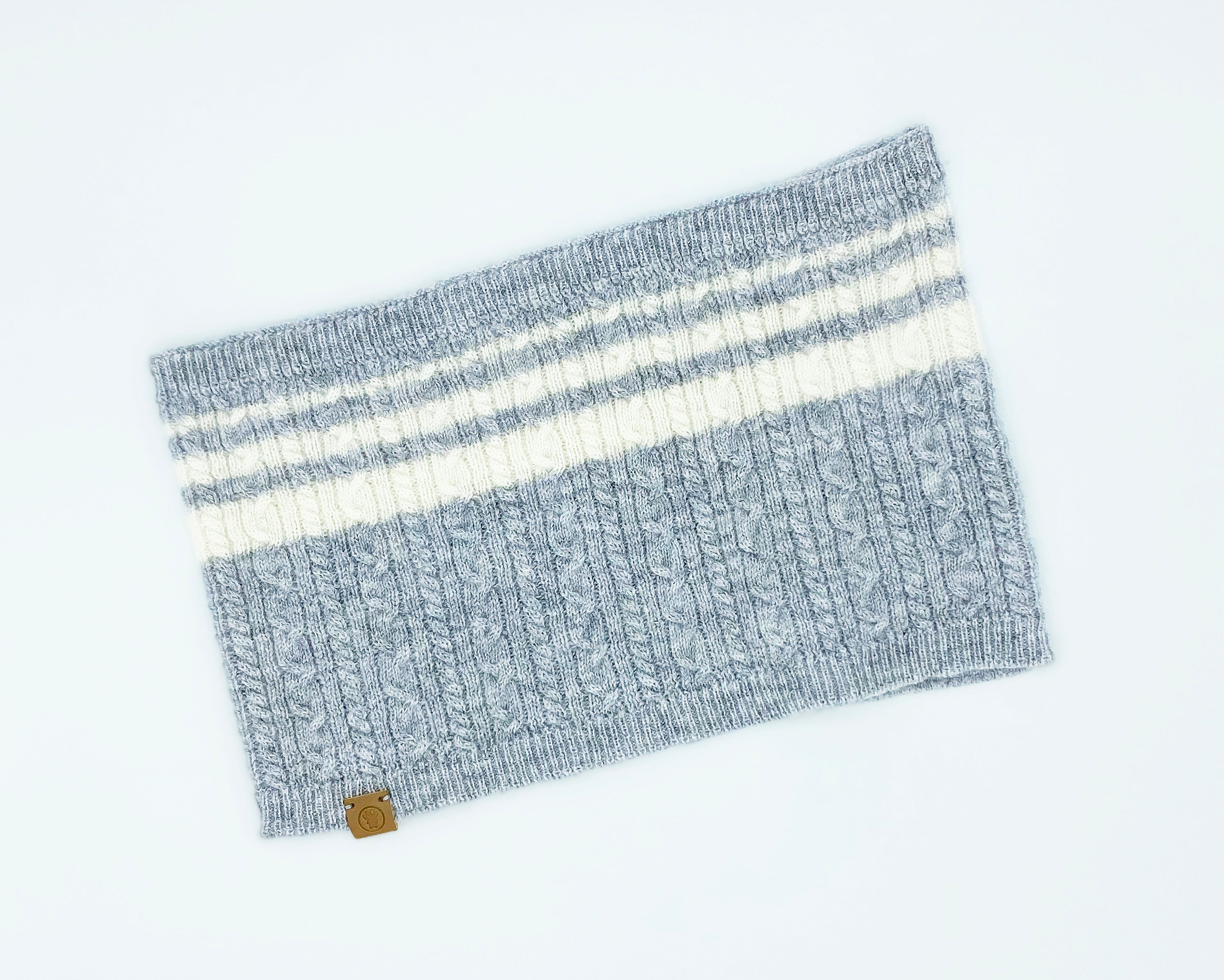 BESPOKE PAWS Cashmere Blend Scarf sets for Pets and their humans, Heather Grey - Wool Warm Winter Comfort BANDANA