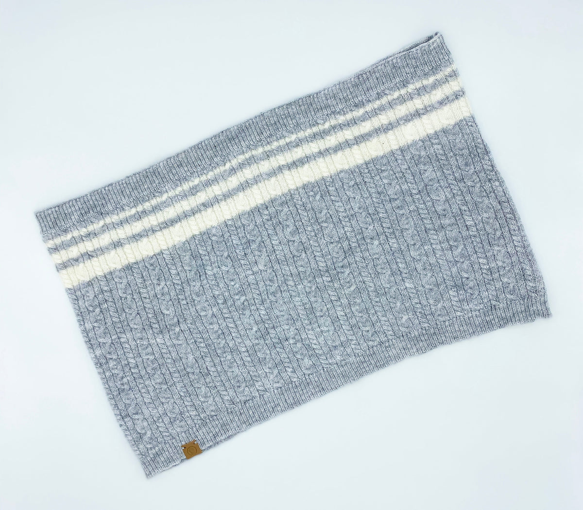 BESPOKE PAWS Cashmere Blend Scarf sets for Pets and their humans, Heather Grey - Wool Warm Winter Comfort BANDANA