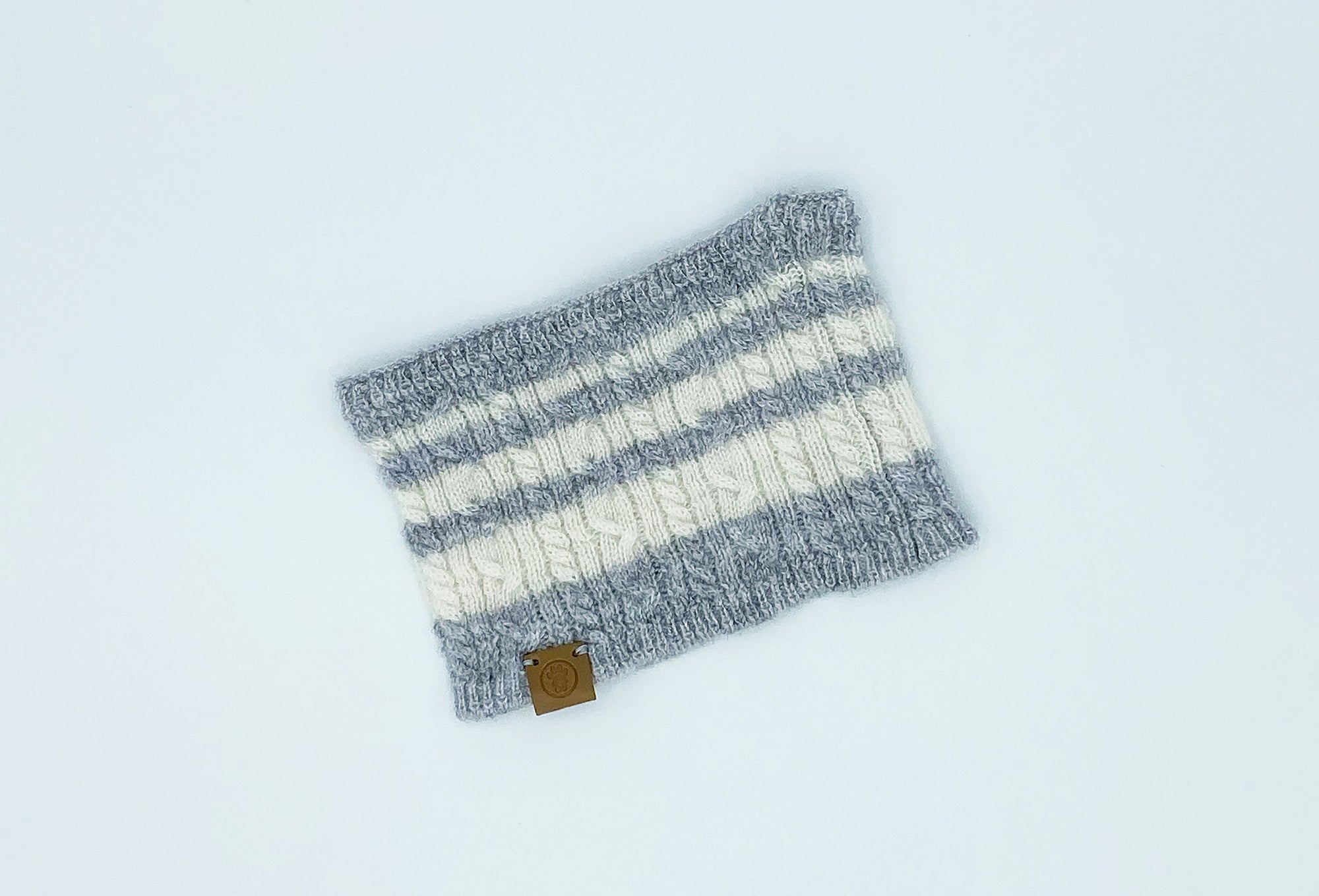 BESPOKE PAWS Cashmere Blend Scarf sets for Pets and their humans, Heather Grey - Wool Warm Winter Comfort BANDANA