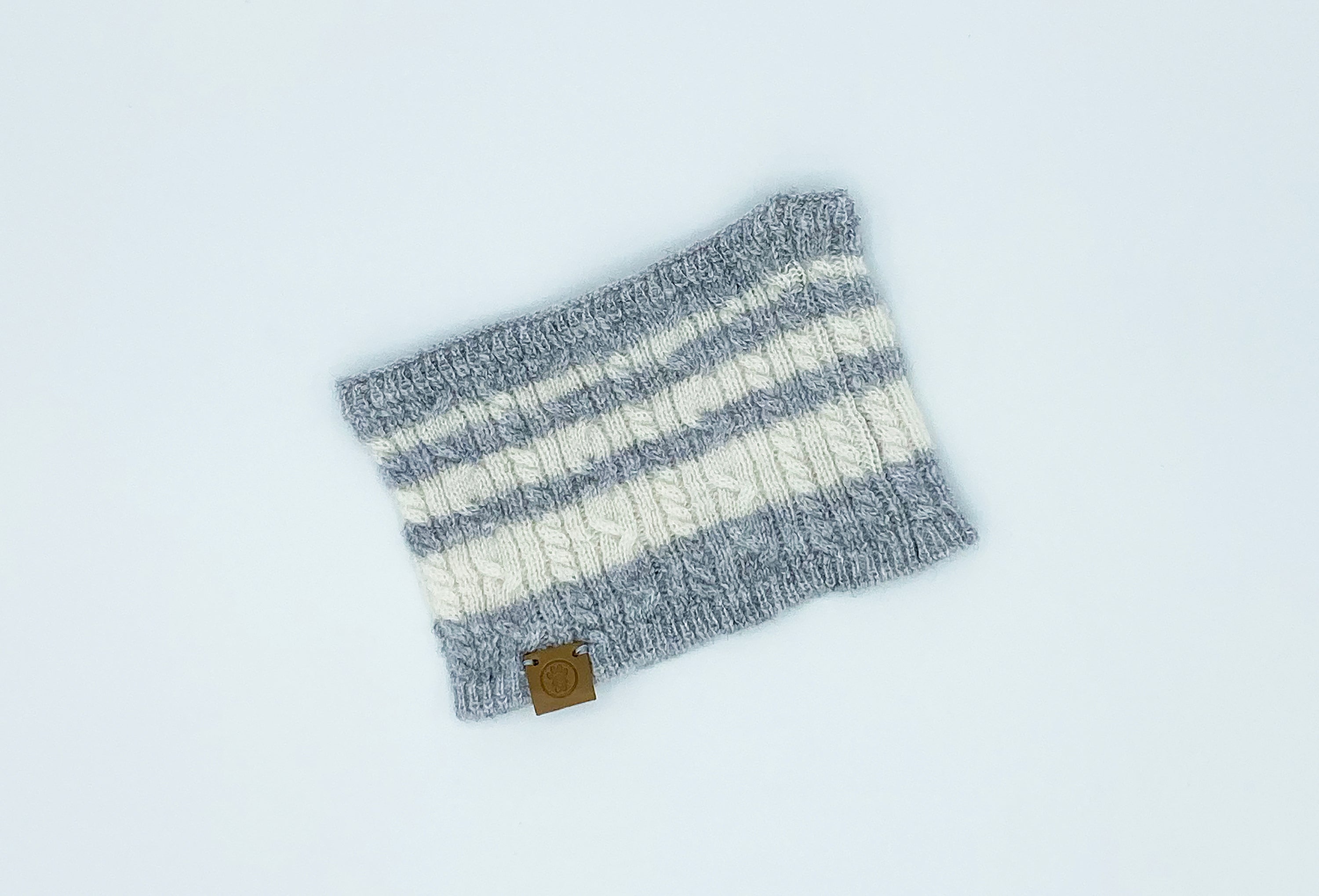 BESPOKE PAWS Cashmere Blend Scarf sets for Pets and their humans, Heather Grey - Wool Warm Winter Comfort BANDANA